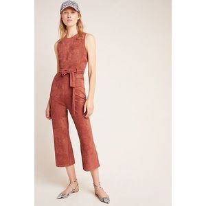 NWOT Anthropologie Bishop + Young Suede Jumpsuit